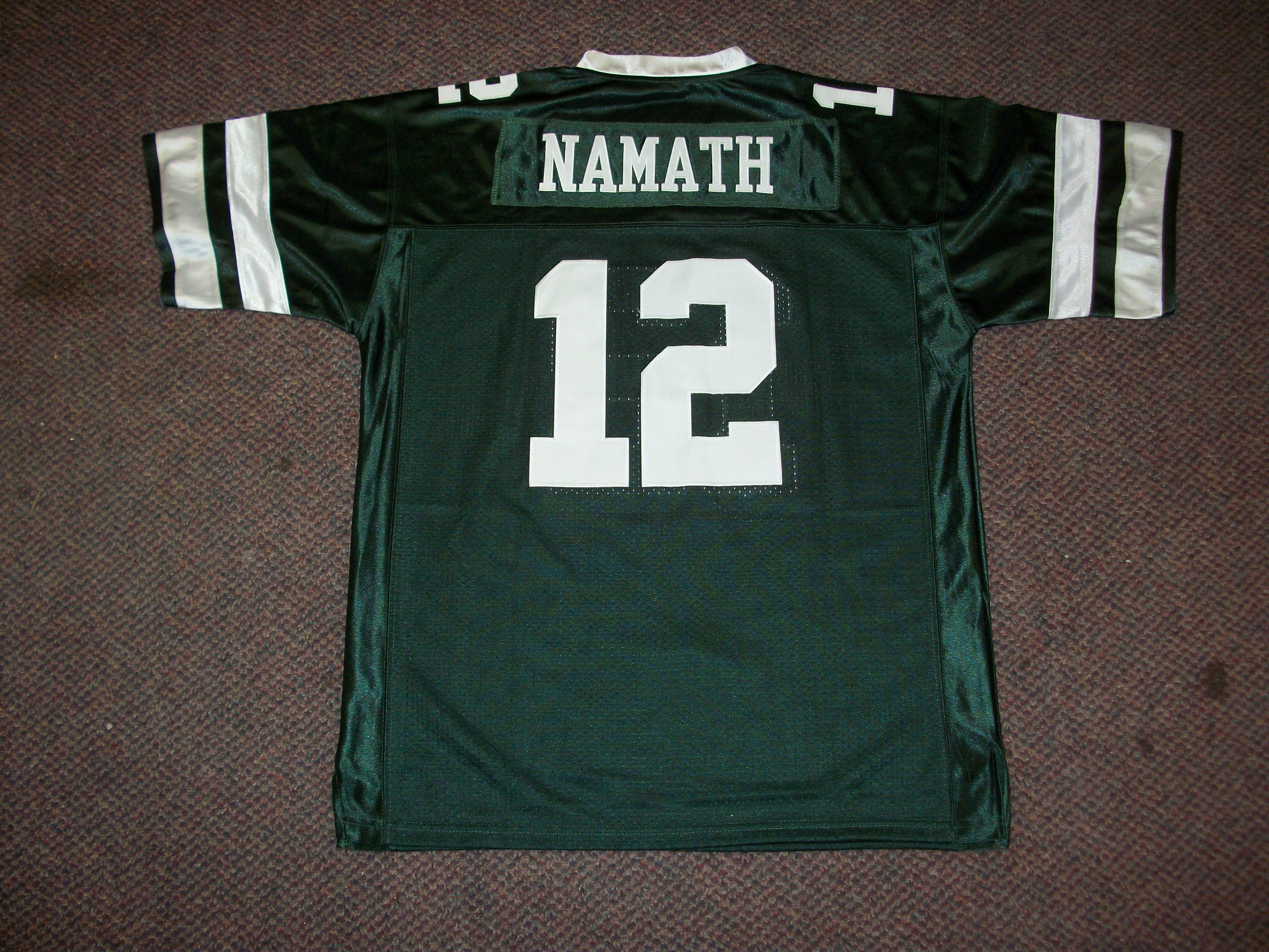 Joe Namath Jersey #12 New York Unsigned Custom Stitched Green Football New  No Brands/Logos Sizes S-3XL 
