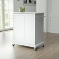 thumbnail image 6 of Crosley Furniture Compact Wood Kitchen Granite Top Kitchen Cart in White, 6 of 8