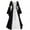 Black, variant on Womens Dresses Square Collar Flare Long Sleeve Floor Length Gothic Dress Retro Style Dance Party Dresses
