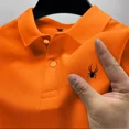 thumbnail image 3 of 2024 Camisa polo informal de manga corta de verano para hombre, camiseta de cuello roscado a la moda, camisa polo transpirable para hombre, ropa superior para hombre, 3 of 5