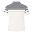thumbnail image 4 of Men's Short Sleeve T Shirt, Button Down Lapel Collar Casual T Shirt, Soft Breathable Slim Fit Summer Top for Vacation, Travel, Work and Daily Wear Grey XXL, 4 of 5