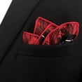 thumbnail image 5 of Red Paisley Silk Pocket Square Mens Hankies Hanky, 5 of 5