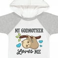 thumbnail image 4 of Inktastic My Godmother Loves Me with Sloth and Hearts Boys or Girls Baby Bodysuit, 4 of 5