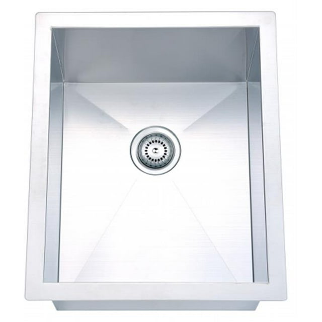 Dawn Kitchen & Bath BSQ121508 12 Po. Évier Carré Double Montage - Calibre 18