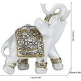 thumbnail image 2 of 11cm/4.3in Elephant Figurines Model Household Resin Animal Figurine Simulation Cute Animal Statue Home Decoration Ornament for Home Decor, Table Living Room, Bedroom, Office(Gold Medium), 2 of 11