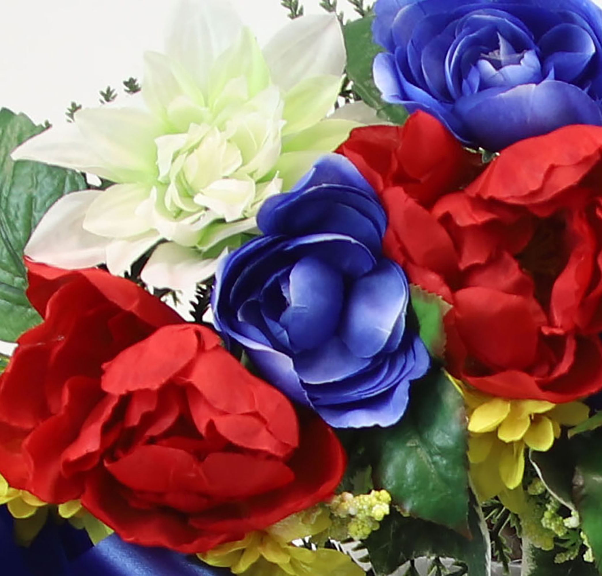 Memorial Peony Ranunculus & Dahlia Cemetery Wreath - N/A Burgandy, Fuschia, Pink, Purple