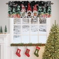 thumbnail image 4 of Christmas Valances for Windows, 42 x 18in, Dwarfs Snowflake Xmas Tree Bird Winter Black Rod Pocket Kitchen Valance Curtain Light Filtering Window Treatments for Living Room Bedroom, 1 Panel, 4 of 7