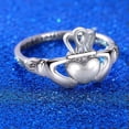 thumbnail image 5 of K-KED Elegant 925 Silver Plated Ring Women Crown Heart Delicate Jewelry Sz 6-10-6, 5 of 6