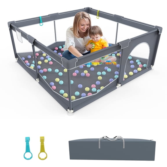 Extra Large Baby Playpen Large Play Pens for Babies and Toddlers (71x59x26inch) Baby Play Yards with Anti-Slip Base Sturdy Kids Indoor & Outdoor Activity Center Baby Fence with Br
