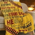 thumbnail image 2 of Baseball Softball Throw Blanket Ultra Soft Cozy Plush Christian Sports Flannel Fleece Blankets Lightweight Fuzzy Warm Boys Girls Party Blanket Religious Gifts for Women Bed Couch Sofa Kids 80"x60", 2 of 6