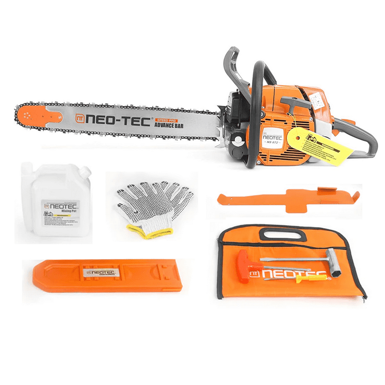 NEOTEC NS872 72cc 25 Inch Gas Chainsaw , 4.9HP Professional Power