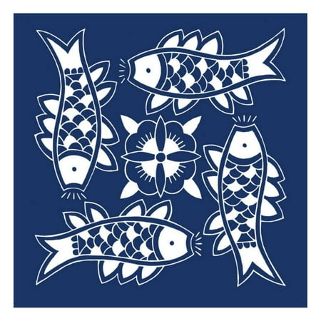 - Chinese Indigo Fish III Print Wall Art By Vision Studio