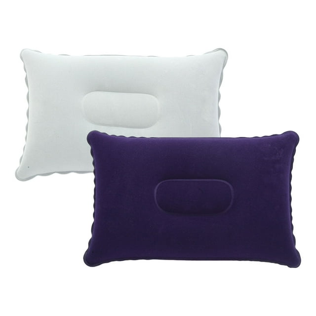 Almohada para acampar - Almohada inflable - Almohadas de viaje para mochileros y aviones, almohadas inflables con soporte lumbar, almohadas ultraligeras, comprimibles, cómodas y ergonómicas