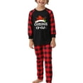 thumbnail image 2 of Penkiiy Family Christmas Pjs Matching Sets Parent-child Attire Christmas Suits Patchwork Plaid Printed Homewear Round Neck Long Sleeve Pajamas Two-piece Sets Black Christmas Pajamas 10-11 Years, 2 of 7