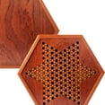 thumbnail image 6 of BESTSKY 2026 New Portable Chinese Checkers Board Game with Marbles Wooden Board Game Hex Chinese Checkers Family Game Set Drawer Storage, 6 of 7
