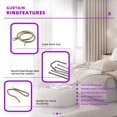 thumbnail image 3 of Anillas y ganchos para cortinas Sweepet, 120 unidades, bronce, 30 mm, metal, 3 of 7