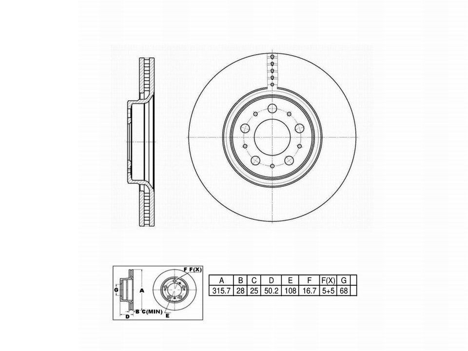 Winstop Brake Rotor, Front WS244387, Volvo XC90 2014-2003