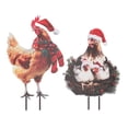 thumbnail image 2 of Decoración De Estaca De Pollo Para Jardín, Estaca De Metal Para Jardín, Adorno Hecho A Mano, 2 Unidades Para Exteriores, 2 of 7