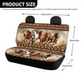 thumbnail image 4 of Yuyamidu Horse Rear Split Bench Seat Cover Southwest Aztec Back Seat Covers for Cars Truck SUV Auto Seat Backrest Saddle Blanket Protector, Brown, 4 of 4