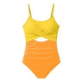 thumbnail image 4 of Tiijoy Girls One Piece Swimsuit Colorblock Cutout UPF50+ Bathing Suit Swimwear, Sizes 7-16, 4 of 5