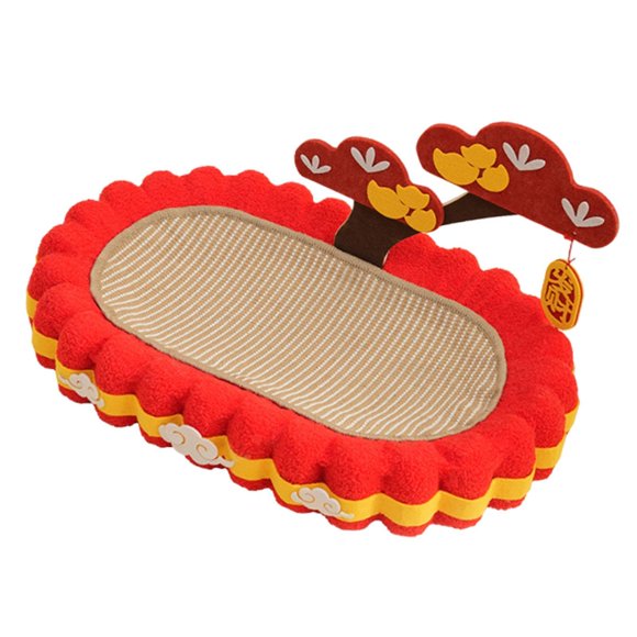 Cama rascadora para gatos, accesorio de refugio con etiqueta colgante, suministros de decoración, regalos, cómoda, portátil, versátil, nido para