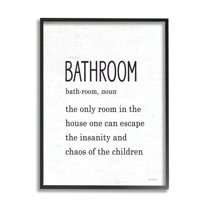 Stupell Industries Bathroom Family Definition Funny Escape Chaos of Children, 16 x 20, Design by Lettered and Lined