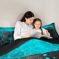 thumbnail image 6 of Feelyou 3D Gamepad Player Bedding Comforter Set for Boys, Glitter Blue Spider Web Twin Comforter Sets, Modern Gaming Reversible Bedding Set, Ultra Soft Bedroom Decor, 2pcs, 6 of 9