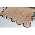 thumbnail image 6 of Chouhan Rugs Natural Jute Brown Scalloped Rug Bohemian Rug Decor Rug Handwoven Rug Custom Rug Decorative Rug, 6 of 6