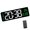 Black shell White pl, variant on Digital Wall Alarm Clock with Large LED Screen Temperature Display and Night Light Remote Control for Bedroom Decors