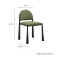 thumbnail image 4 of Modway Hayley Upholstered Fabric Dining Side Chair in Black Leaf, 4 of 10