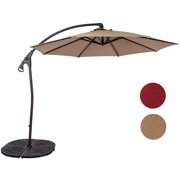 Sundale Outdoor 9 Feet Patio Offset Umbrella Cantilever Umbrella With Crank And 18 Wire Ribs Walmart Com Walmart Com