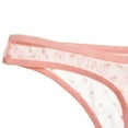 thumbnail image 6 of YYDGH Women's Sheer Mesh Thongs Panties Low Waist See Through Sexy Seamless Lace Underwear Brief Underpants Pink L, 6 of 8