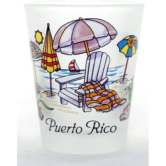 Puerto Rico Beach Chair Shot Glass