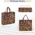 thumbnail image 6 of FORMRS Womens Corduroy Tote Bag Crossbody Shoulder Handbag with Pocket, Yellow Floral, 6 of 7