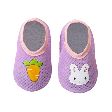 

Kids Shoes Size Xl For 2.5 Years-3 Years 1-3Y Boys Animal Prints Rabbit Carrot Cartoon Breathable The Floor Socks Barefoot Aqua Socks Non-Slip Toddler Sneakers Purple