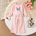 thumbnail image 2 of KPOPLK Toddler Girl Clothes 2T 3T 4T 5T 6T Fall Winter Outfits 2 Piece Floral Shirt Top Flared Pant Girls Clothing Set Size 4-5 Years, 2 of 8