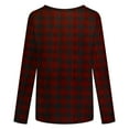 thumbnail image 5 of Patlollav Womens Print Pullover Round-Neck 3/4 Sleeve T-Shirt Tops, 5 of 6