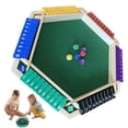 thumbnail image 1 of Shut The Box Game For 6 Player With 12+4 Dice Colorful 6 Wooden Board Math Number Games For Kids Adults Families Club, 1 of 6