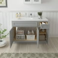 thumbnail image 3 of 51 in. W x 21 in. D x 32.5 in. H Bath Vanity Cabinet without Top in Gray, 3 of 5