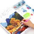 thumbnail image 4 of Caja de almacenamiento plegable con pintura de diamantes de paisaje, artesanía de diamantes de imitación para organizador del hogar Likrtyny decoración de arte, 4 of 9