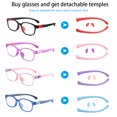 thumbnail image 4 of Anti Blue Light Kids Glasses Square Children Boy Girls Computer Transparent Blocking Reflective Eyeglasses Silicone Soft Frame black, 4 of 6