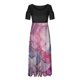 thumbnail image 3 of Vestido de cuello redondo con estampado de hombros descubiertos y manga corta informal de verano para mujer OAVQHLG3B Store  lin121212, 3 of 4