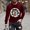 Wine, variant on BXJX Men's Christmas Print Shirts- Fashion Holiday Casual Loose Fit Long Sleeve Crewneck Top Green Size L