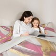 thumbnail image 4 of Homewish Pink Gold Gray Full Size Comforter Sets,Modern Brush Strokes Bedding Comforter Set,Light Gray Reversible,3pcs,1 Comforter and 2 Pillowcases, 4 of 7