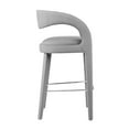 thumbnail image 3 of Modway Pinnacle 30" Upholstered Fabric Bar Stool in Gray/Silver (Set of 2), 3 of 10