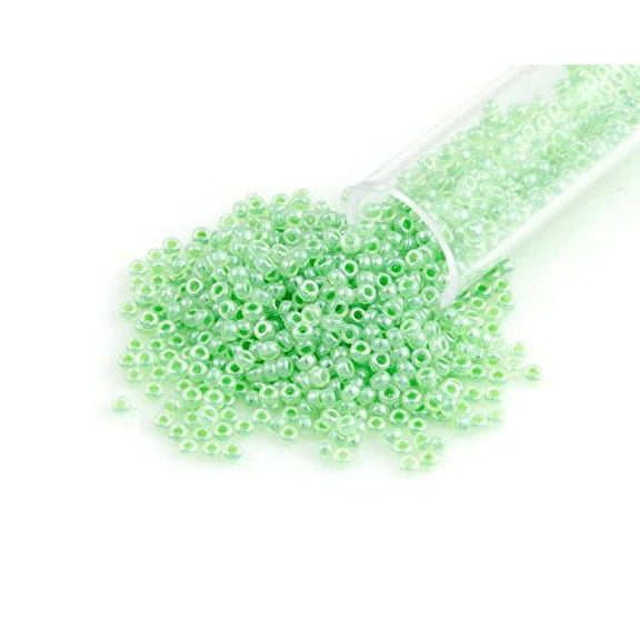 Miyuki Round Rocaille Seed Bead 15/0 Ceylon Light Green