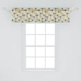 thumbnail image 2 of Muted Colors Window Valance, Continuous Symmetric Pattern with Grunge Rounded Squares, Curtain Valance for Kitchen Bedroom Decor with Rod Pocket, 54" X 12", Multicolor, by Ambesonne, 2 of 3