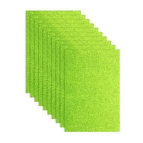 10 Pack Light Green Glitters Foam Sheets, 8 x 12 Inch Self-Adhesive Sparkle EVA Foam Sheets for Crafting(1.5mm Thick)
