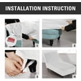 thumbnail image 2 of CJC Velvet Armless Lounge Chaise Slipcover Stretch Chaise Couch Cover Lounge Chair Sofa Slipcover Pet Furniture Cover, 2 of 7