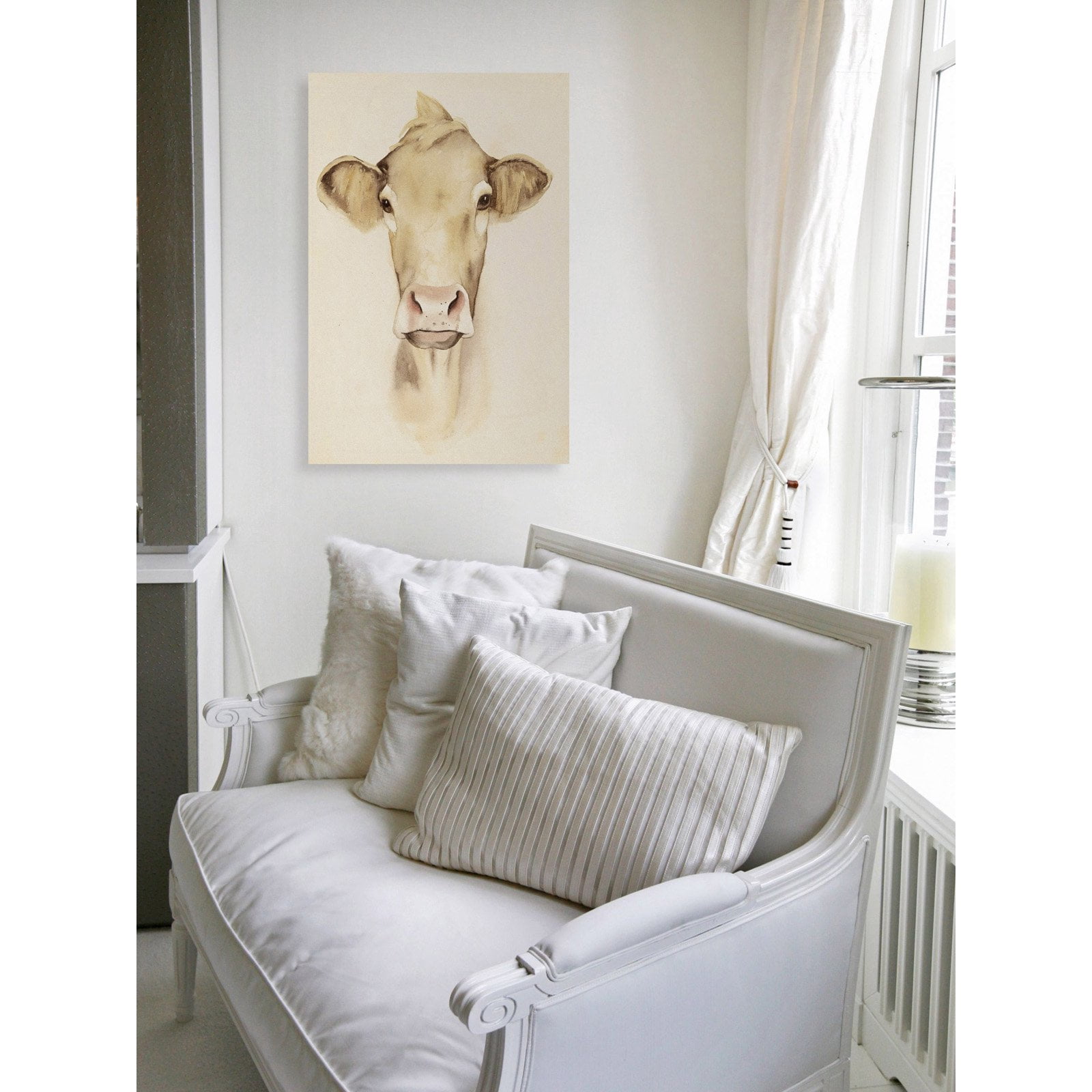 Marmont Hill "Bovine Stare I" Painting Print on Wrapped Canvas